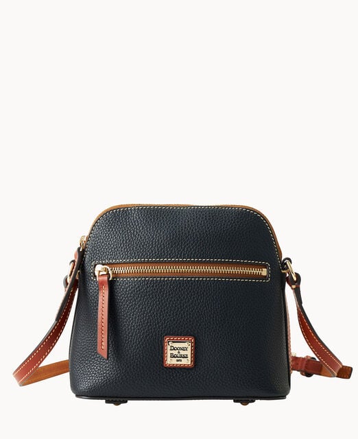 Pebble Grain Domed Crossbody
