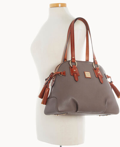 Pebble Grain Domed Satchel