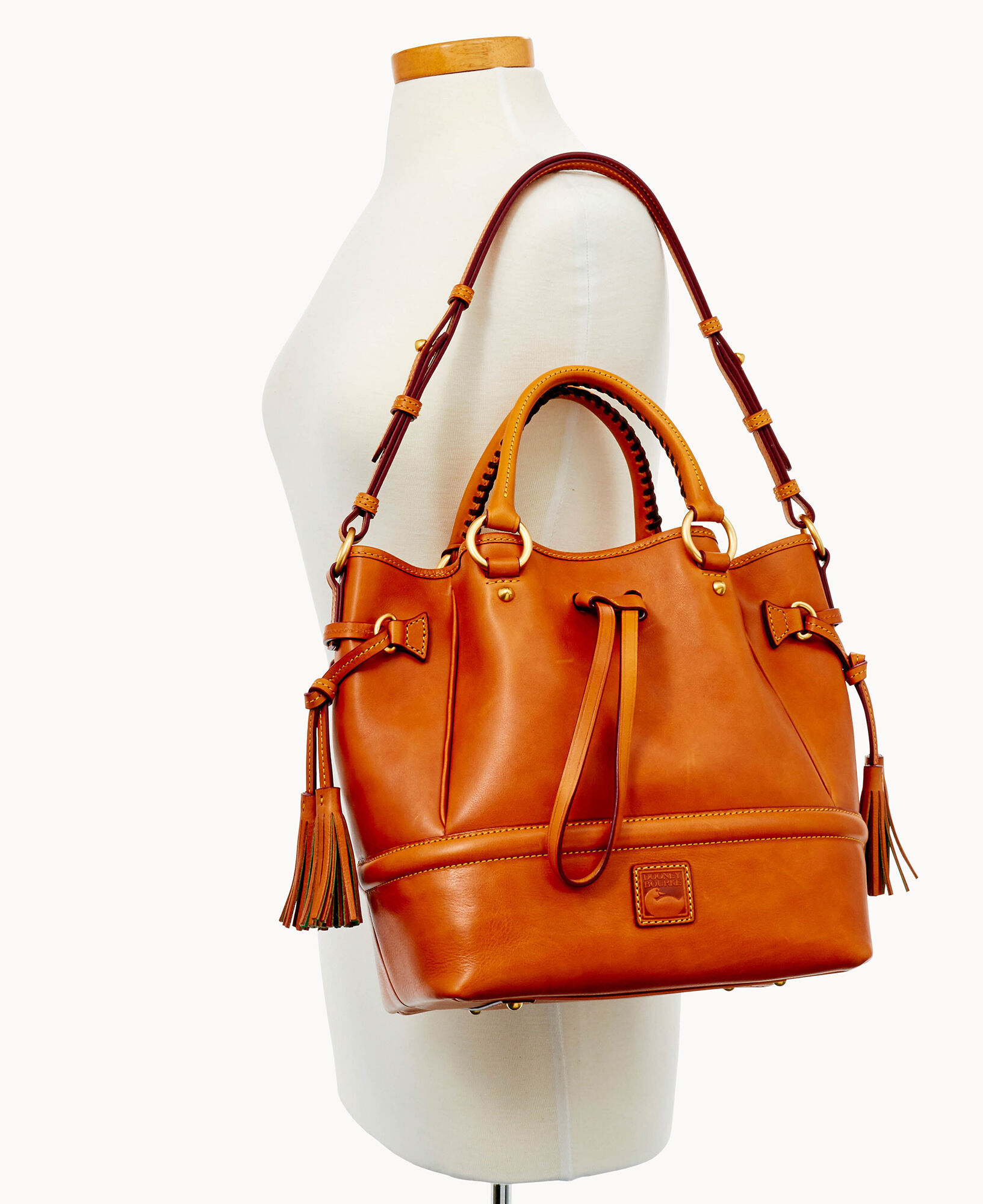 Dooney & Bourke Saffiano Leather Drawstring Bag on QVC 