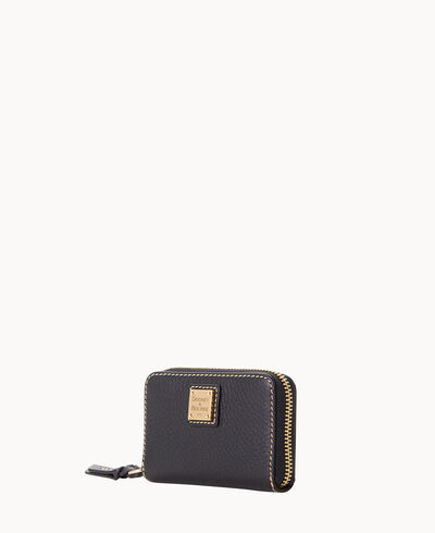 Pebble Grain Large Zip Around Credit Card Case
