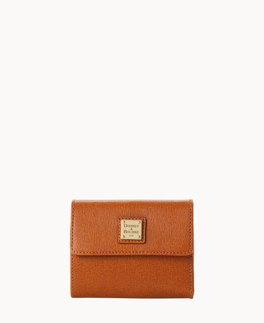 Saffiano Small Flap Credit Card Wallet