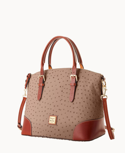 Ostrich Domed Satchel