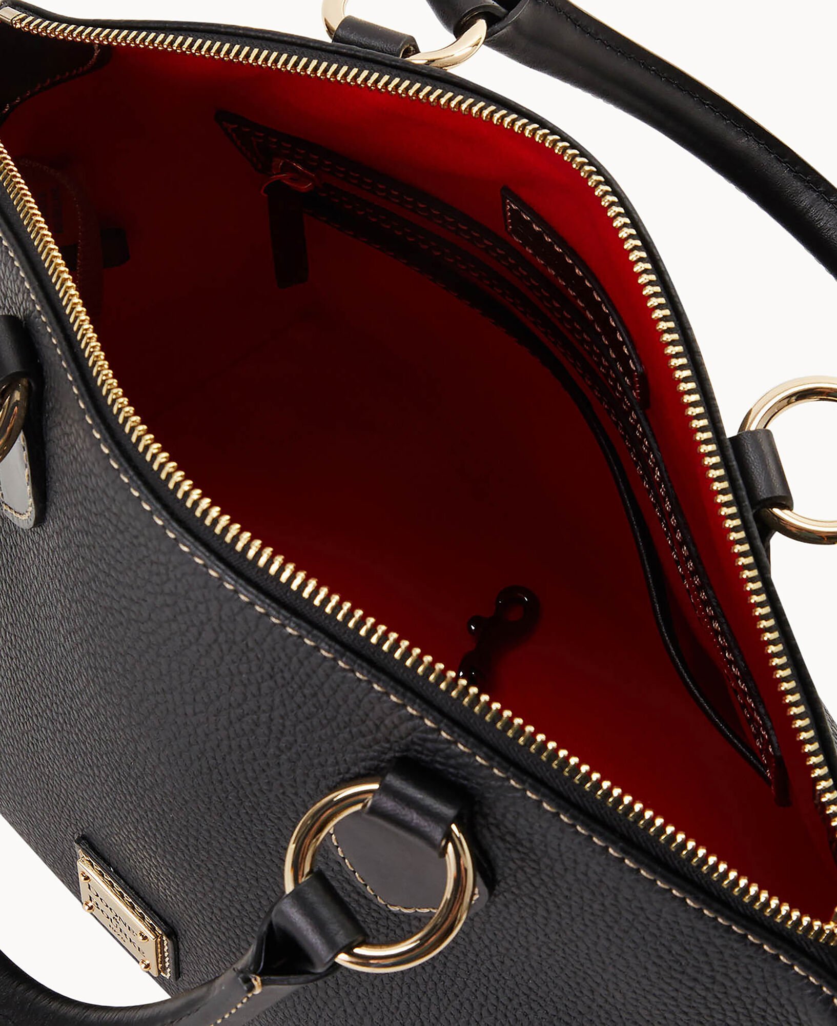 Dooney and bourke black satchel sale