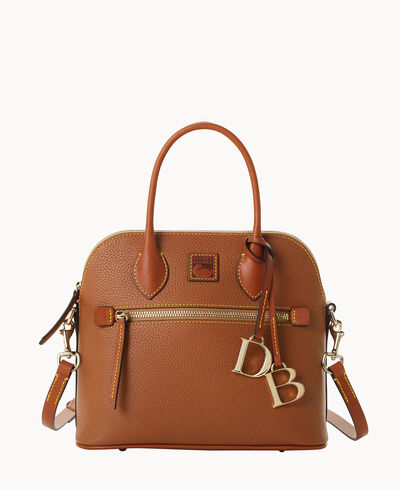 Pebble Grain Domed Satchel