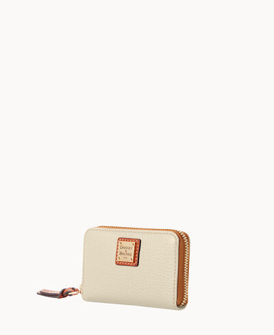 Pebble Grain Large Zip Around Credit Card Case