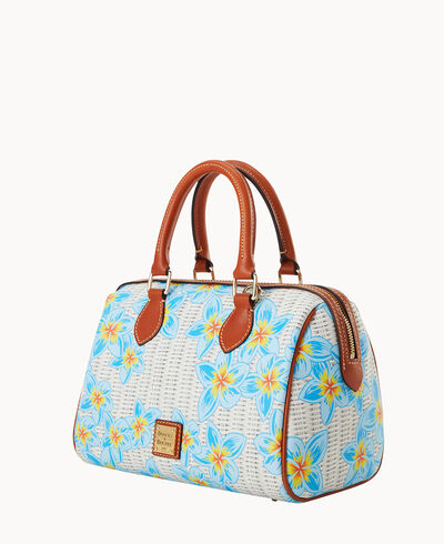 Plumeria Barrel Satchel