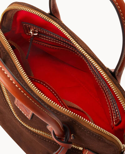 Suede Domed Satchel