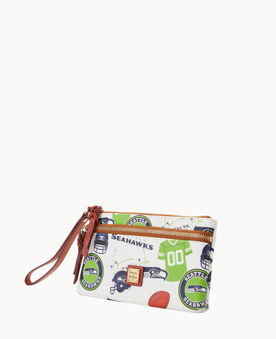 NFL Seahawks Double Zip Wristlet