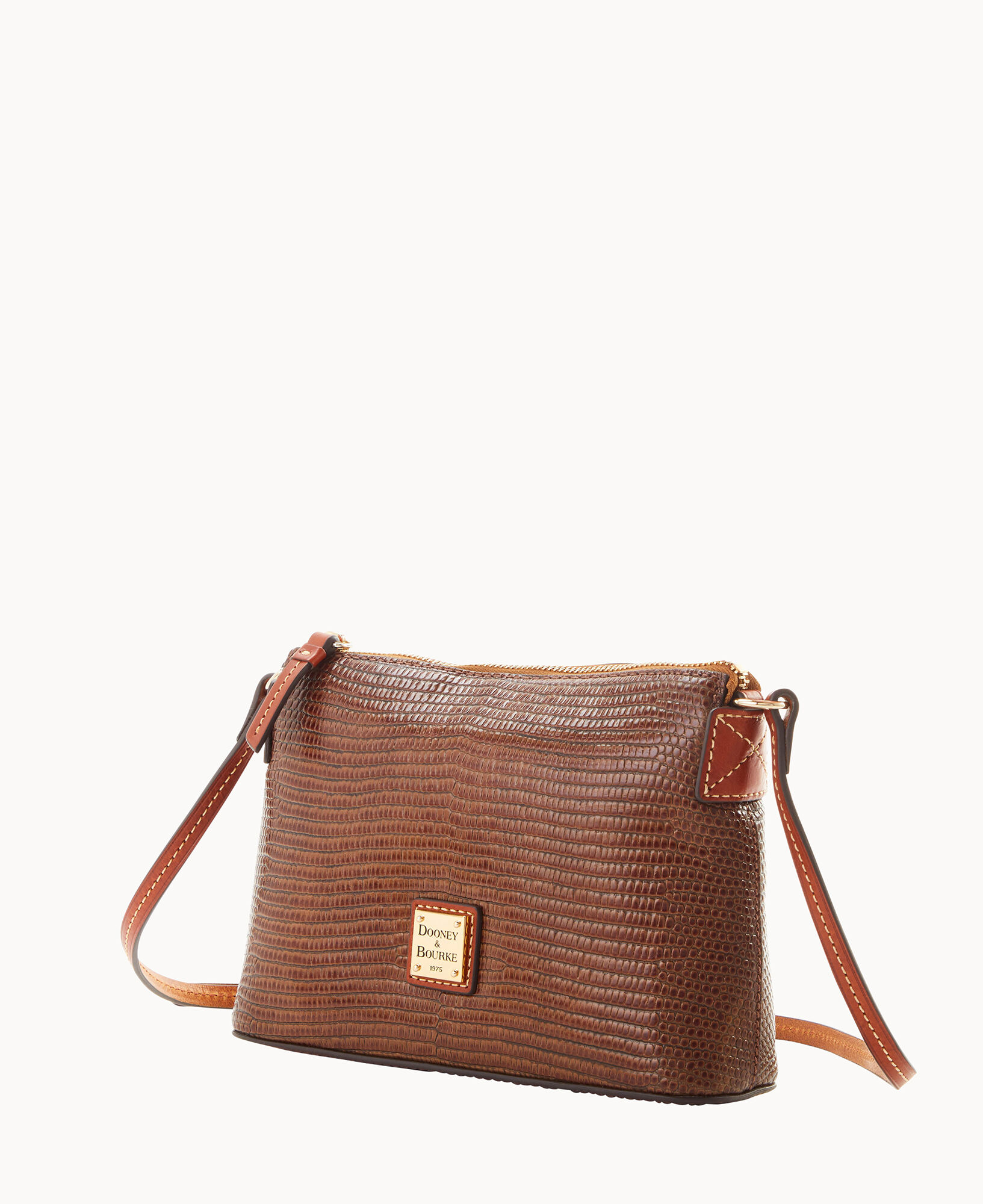 Embossed Lizard Crossbody Pouchette