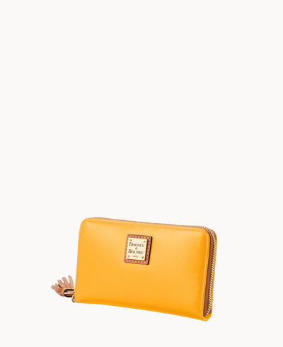 Wexford Leather Zip Around Wristlet