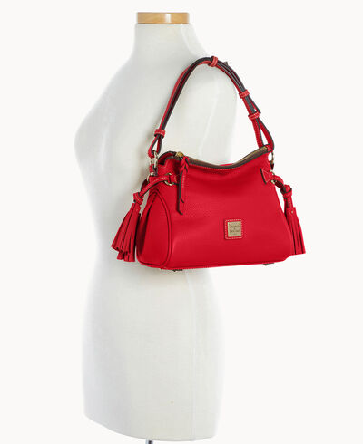 Pebble Grain Tassel Shoulder Bag
