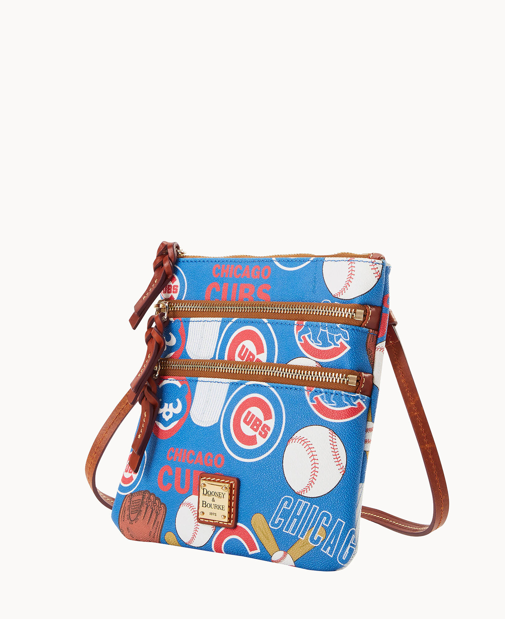 Dooney & Bourke Chicago Cubs Game Day Triple Zip Crossbody Purse