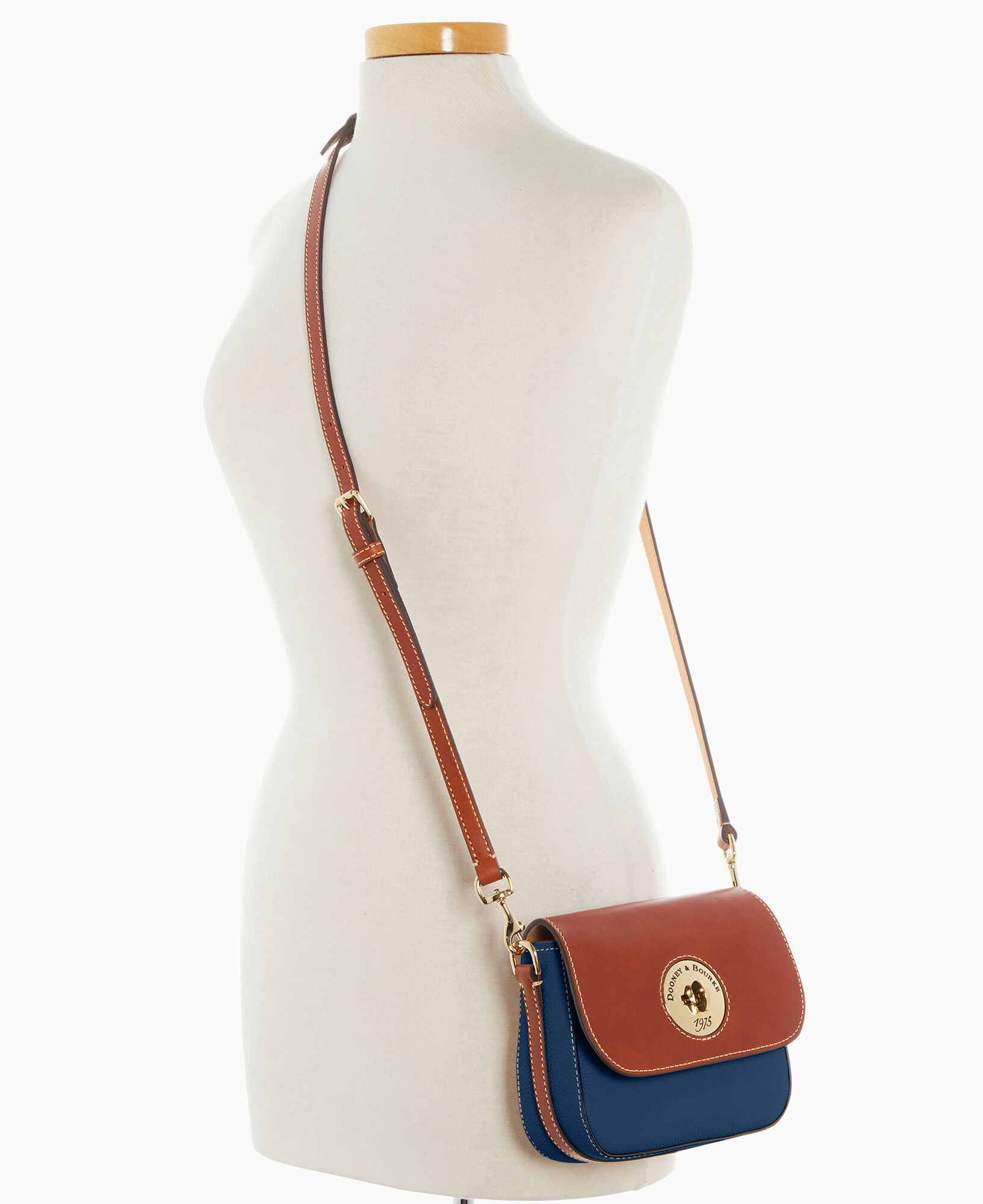 Dooney & Bourke Pebble Turnlock Flap Saddle