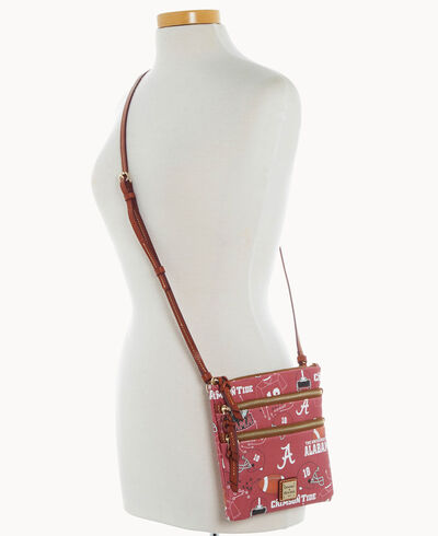 Collegiate University of Alabama North South Triple Zip Crossbody