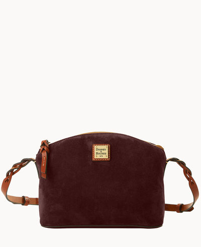 Suede Penny Crossbody