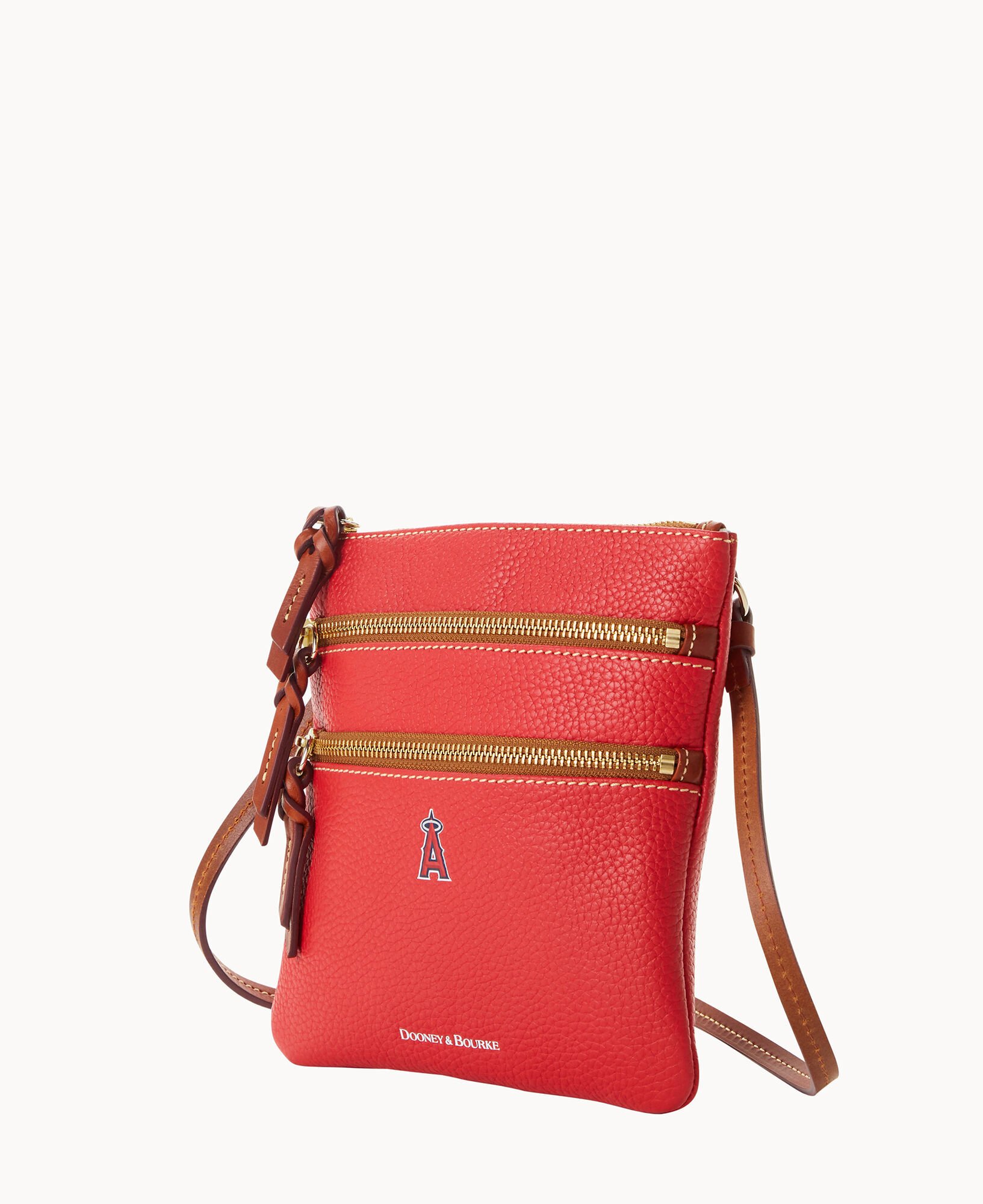 Dooney & bourke pebble discount leather triple zip crossbody handbag