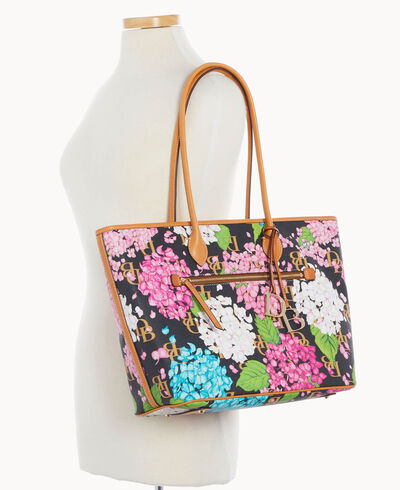 Hydrangea Monogram Large Tote