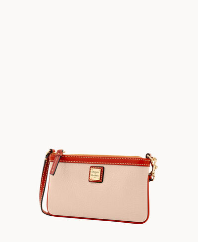 Pebble Grain Large Slim Wristlet