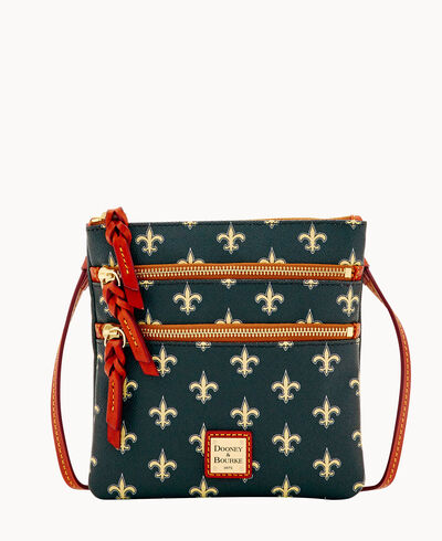 NFL Saints Triple Zip Crossbody