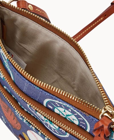 MLB Mariners Triple Zip Crossbody