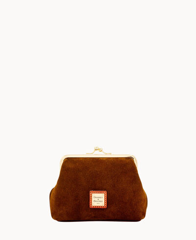 Suede Large Frame Purse