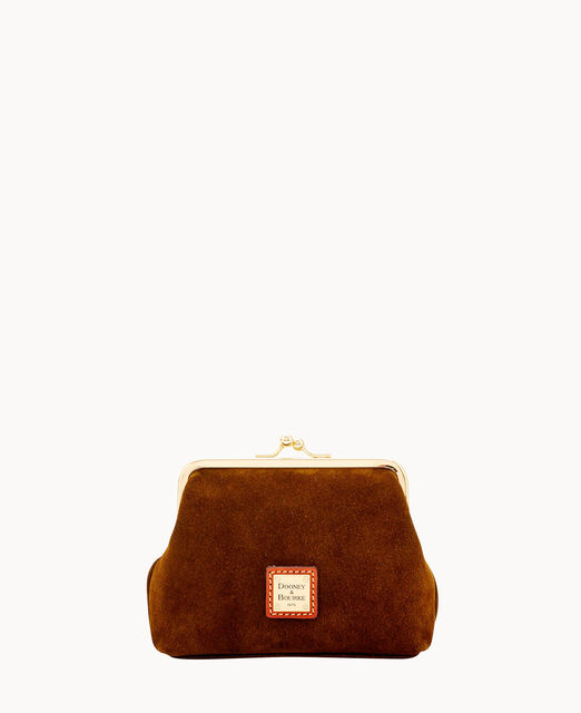 Suede Large Frame Purse