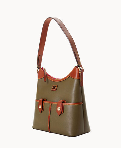 Camden Saffiano Small Zip Hobo