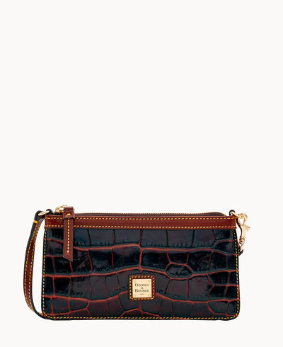 Croco Fino Large Slim Wristlet