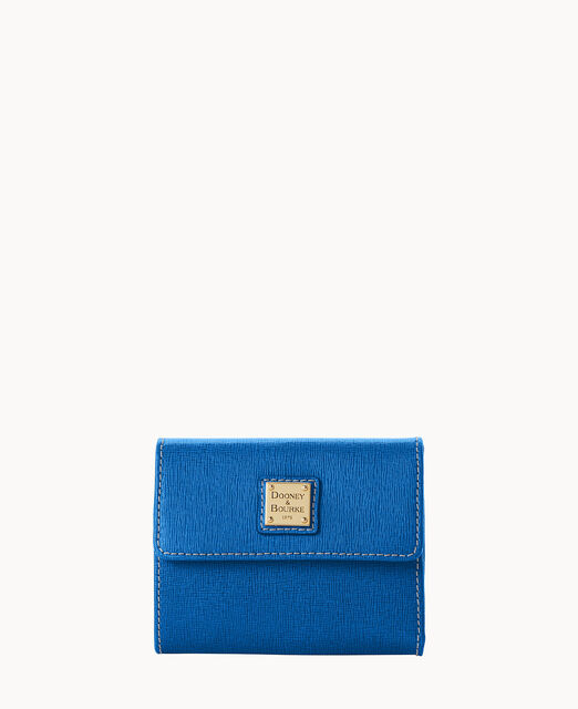 Saffiano Small Flap Credit Card Wallet