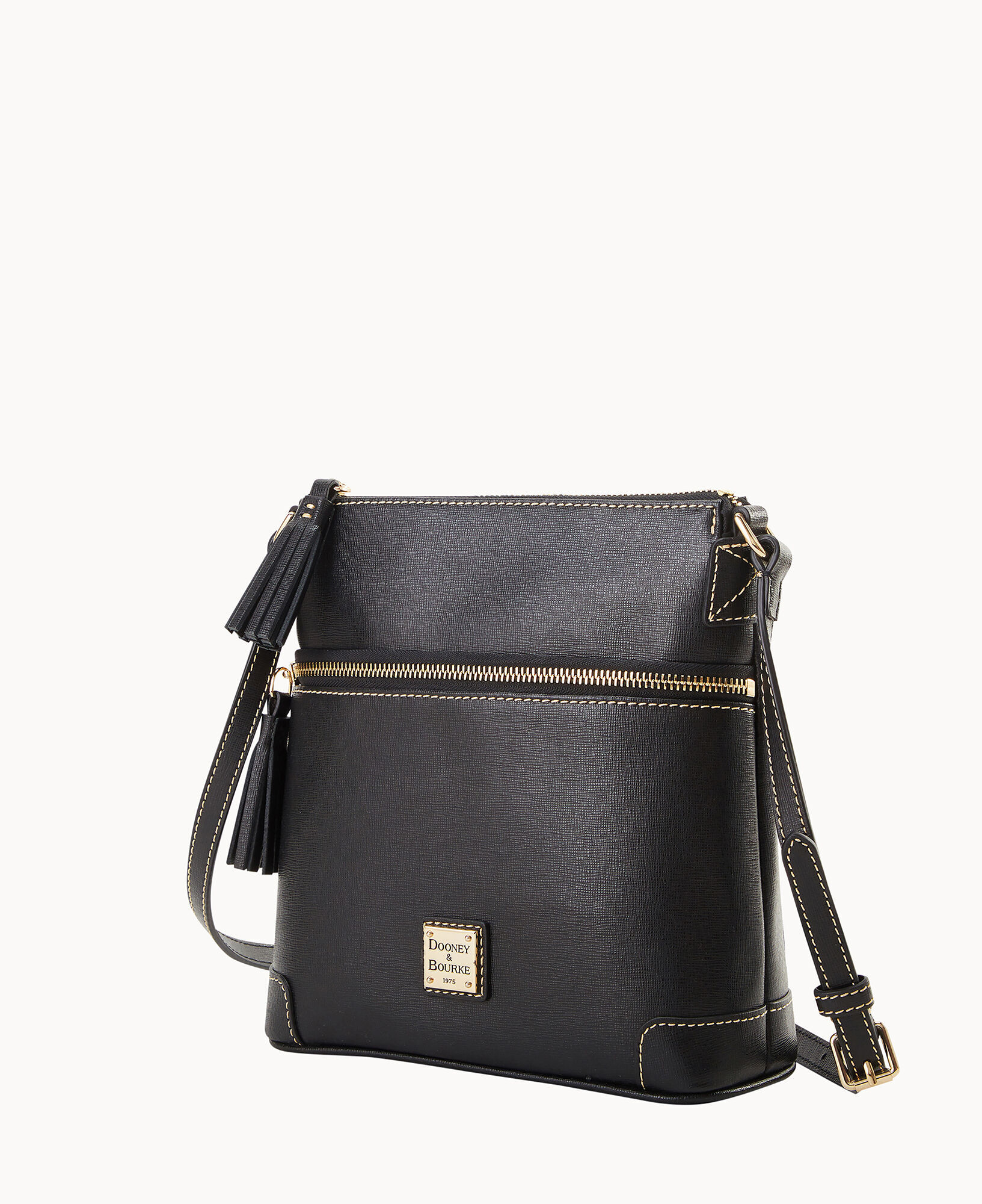 Dooney and bourke black leather crossbody cheap