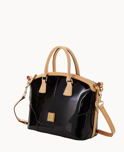Patent Domed Satchel
