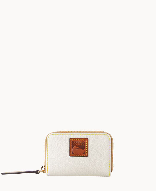 Pebble Grain Zip Around Credit Card Case