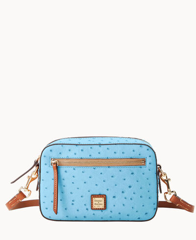 Ostrich Camera Zip Crossbody