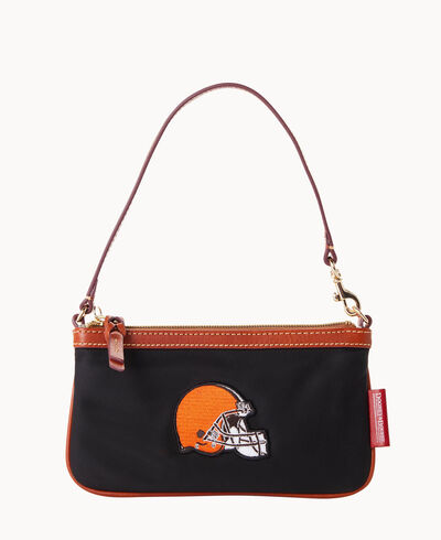 NFL Browns Large Slim Wristlet