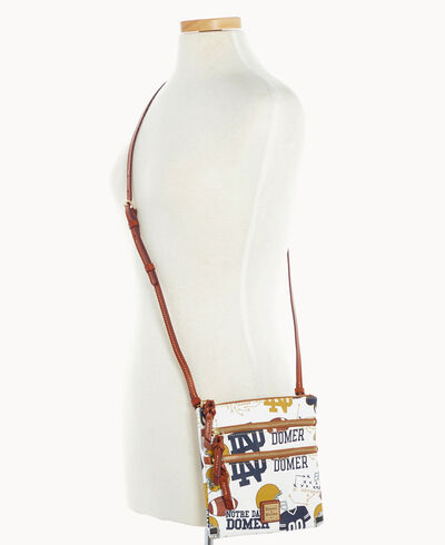 Collegiate University of Notre Dame North South Triple Zip Crossbody