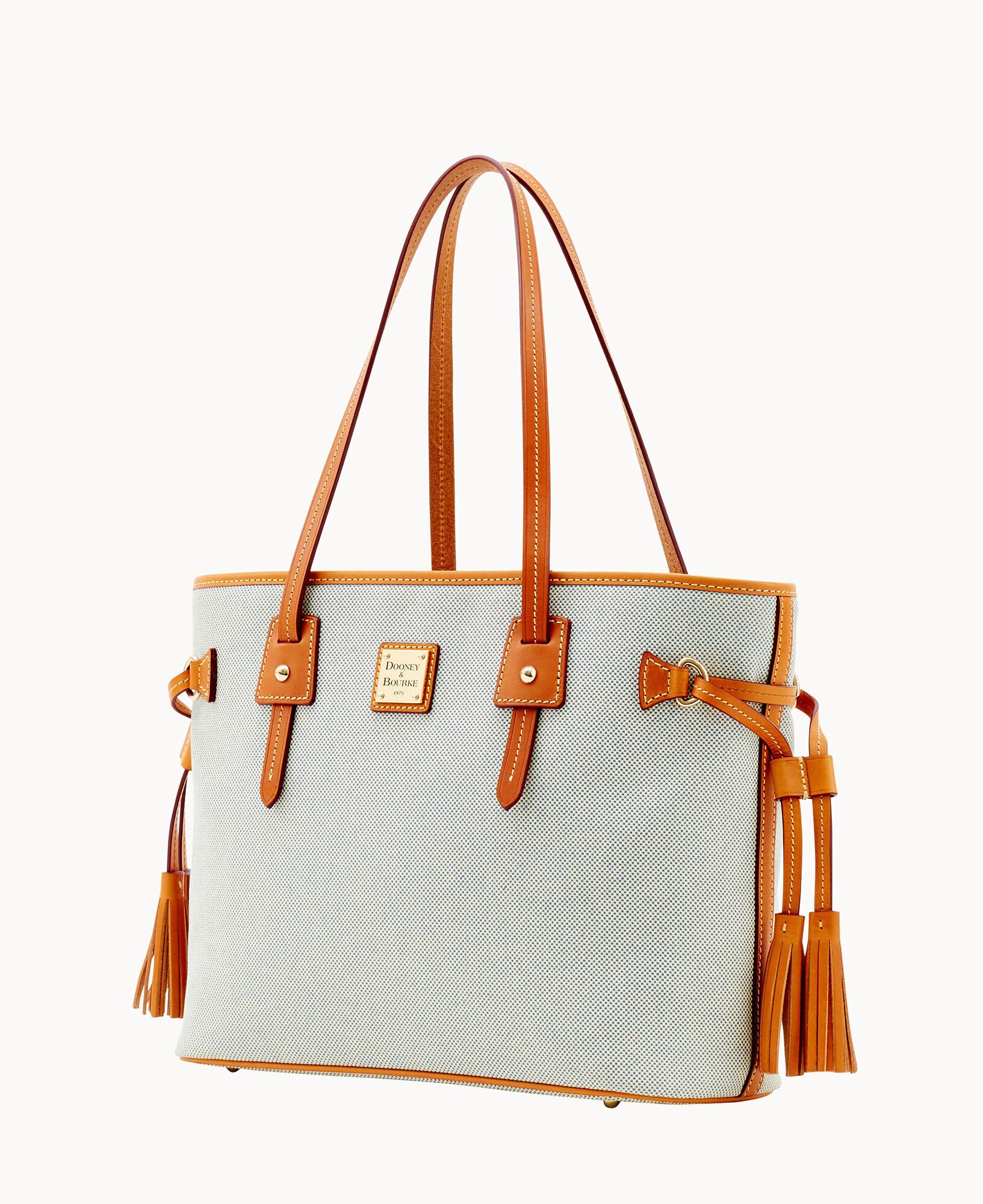Dooney Bourke Linen Davis Tassel Tote