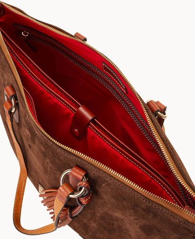 Suede Career Tote