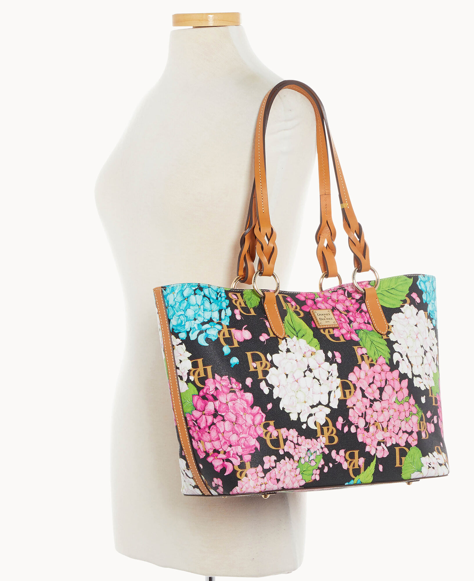 Dooney Bourke Hydrangea Monogram Nelly Tote