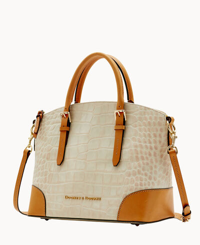 Croco Domed Satchel
