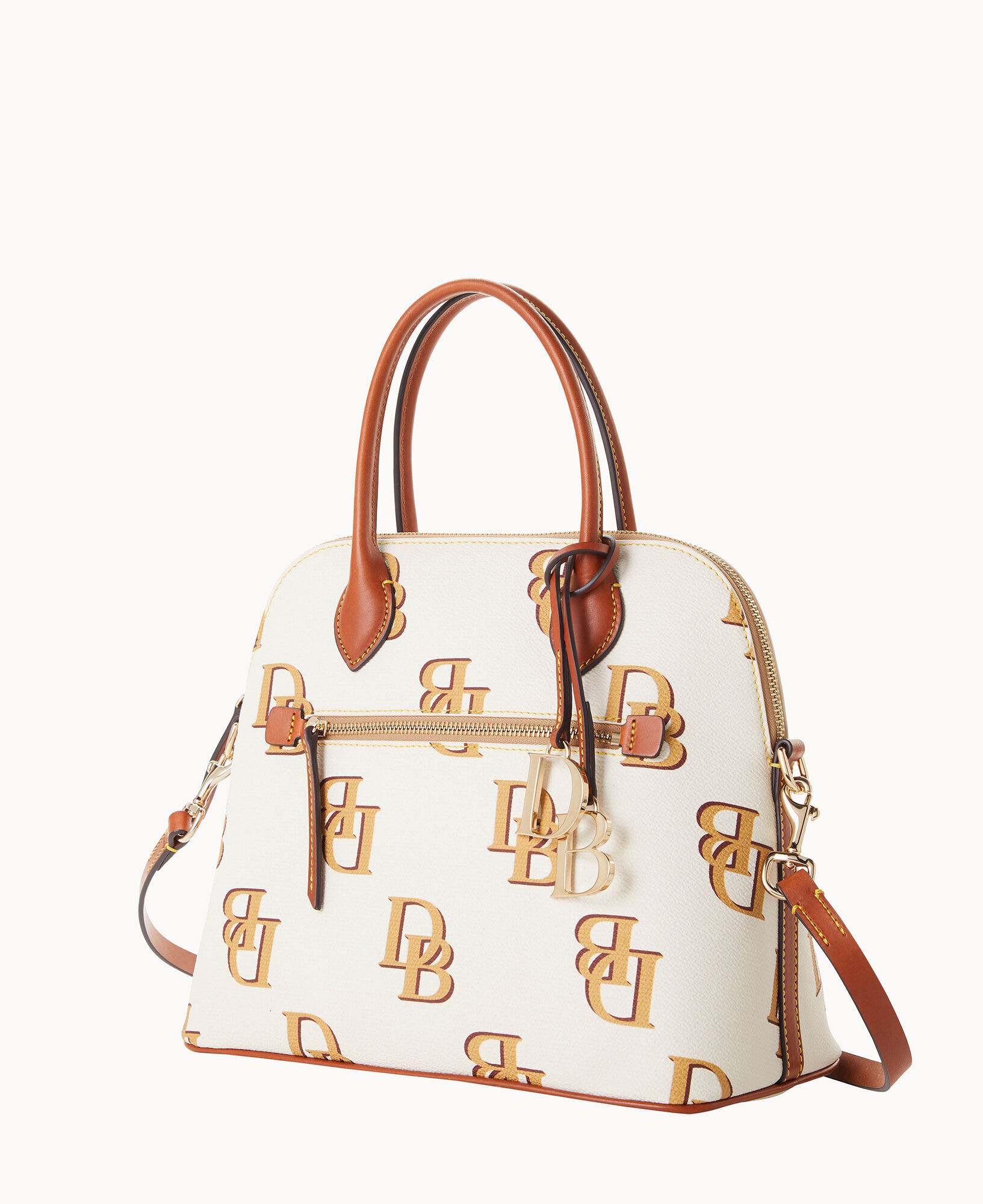 Dooney Bourke Monogram Large Domed Satchel