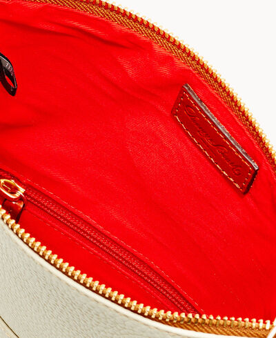 Pebble Grain Foldover Zip Crossbody