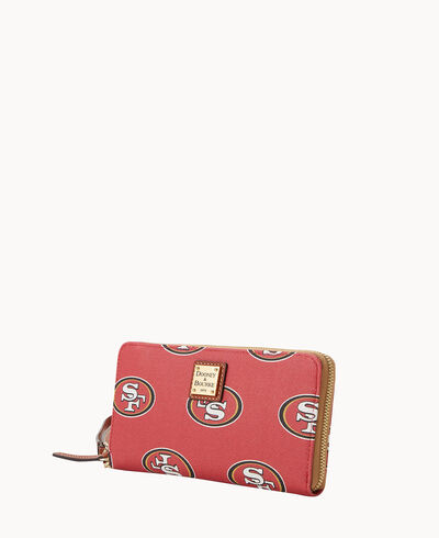 NFL 49ers Large Zip Around Wristlet