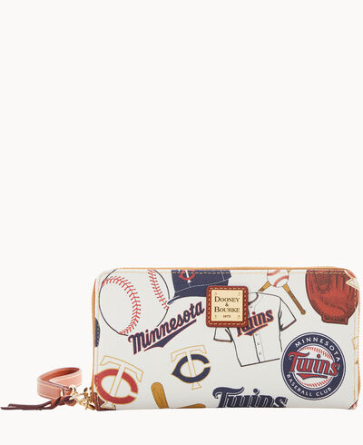 MLB Twins Large Zip Around Wristlet