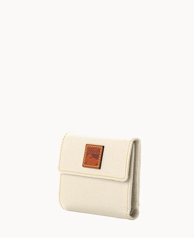 Pebble Grain Small Flap Credit Card Wallet