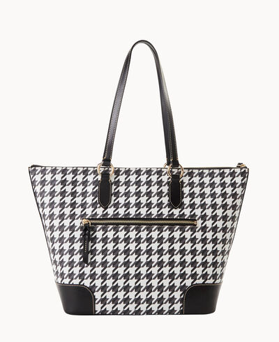 Houndstooth Career Tote