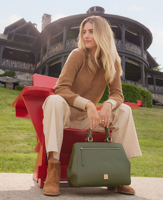 Saffiano Zip Satchel