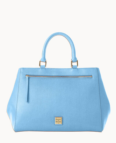 Saffiano Zip Satchel