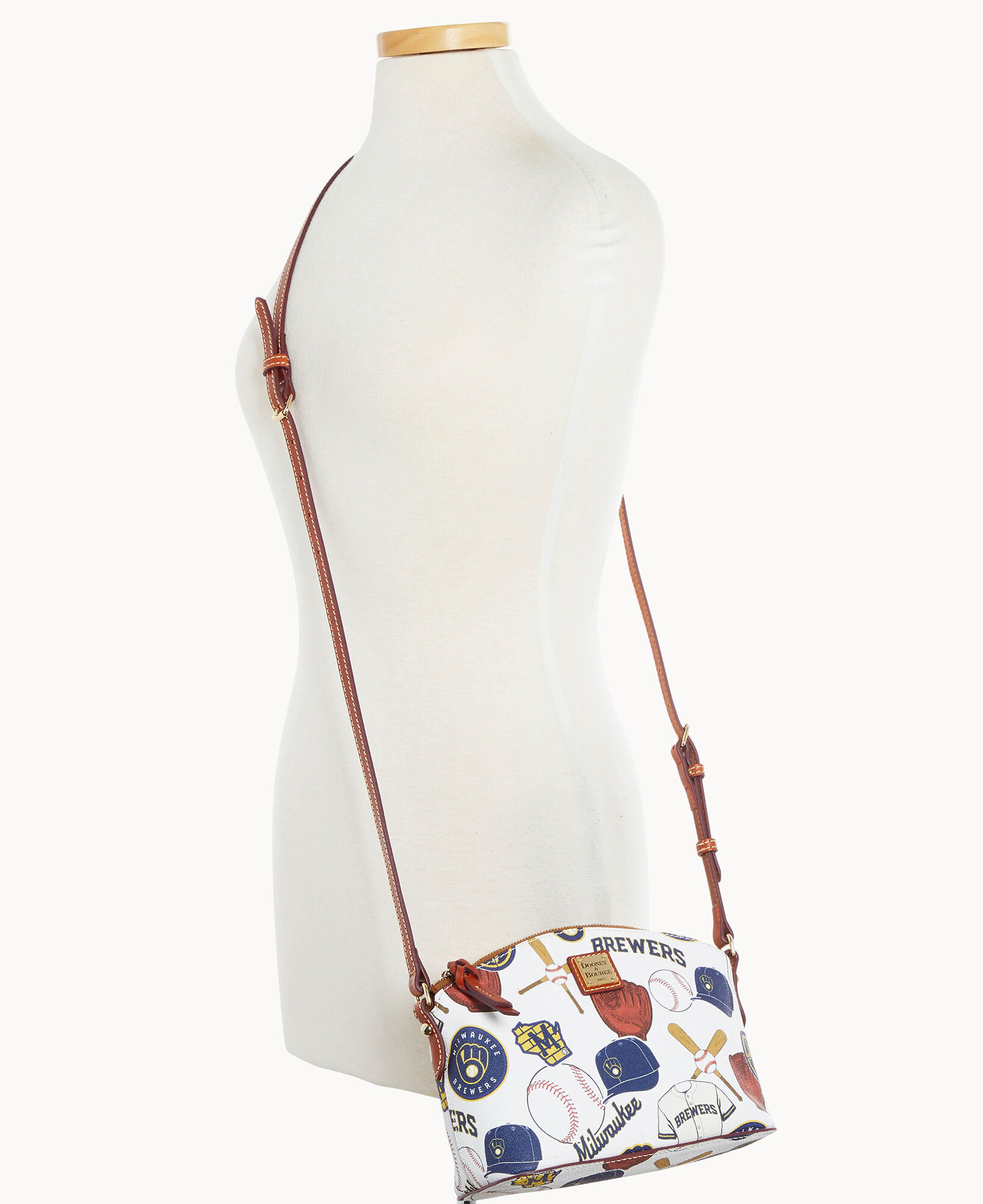Dooney Bourke MLB Brewers Suki Crossbody Med Wristlet