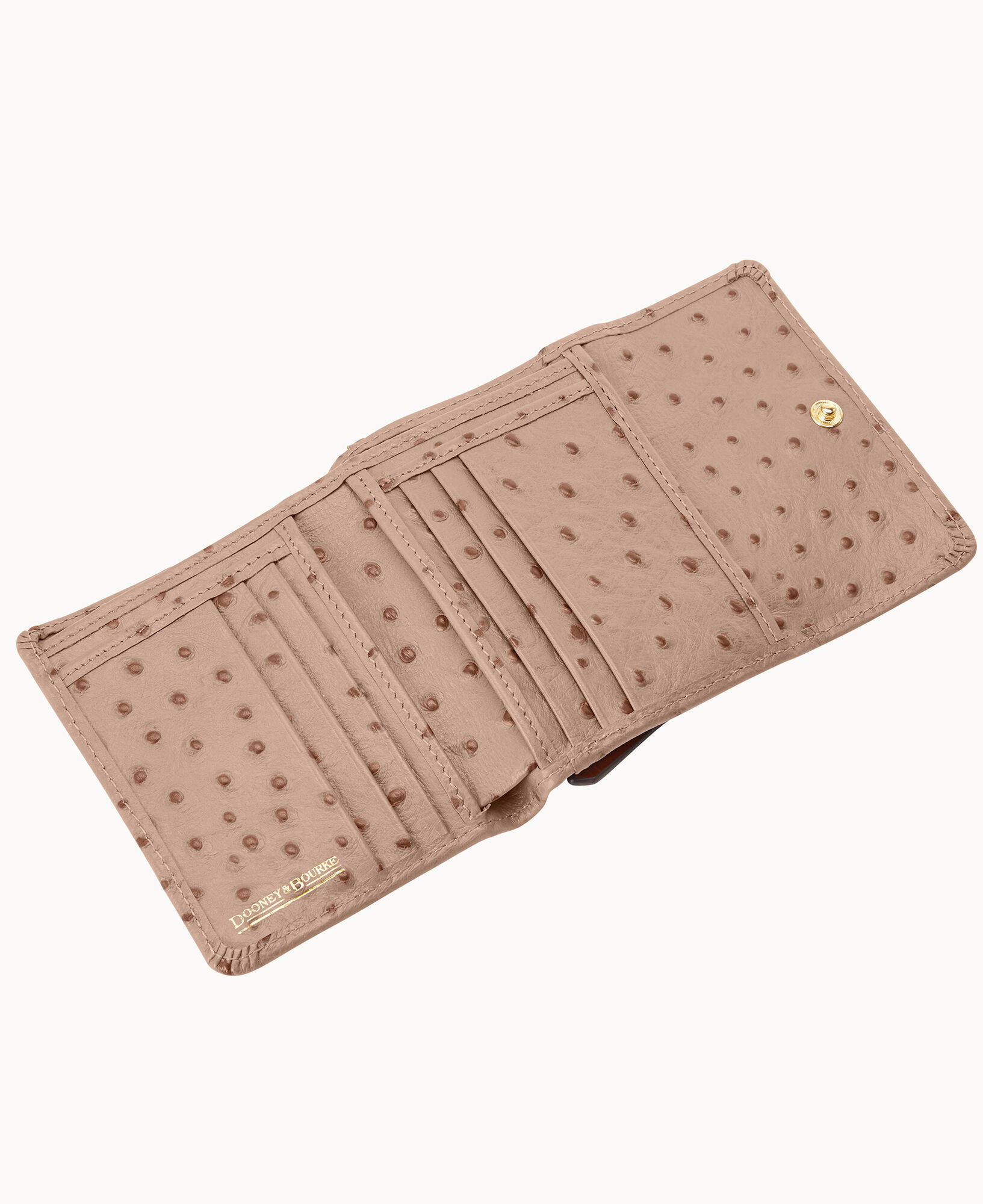 Dooney Bourke Ostrich Small Flap Credit Card Wallet