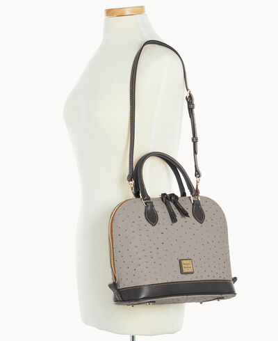 Ostrich Zip Zip Satchel